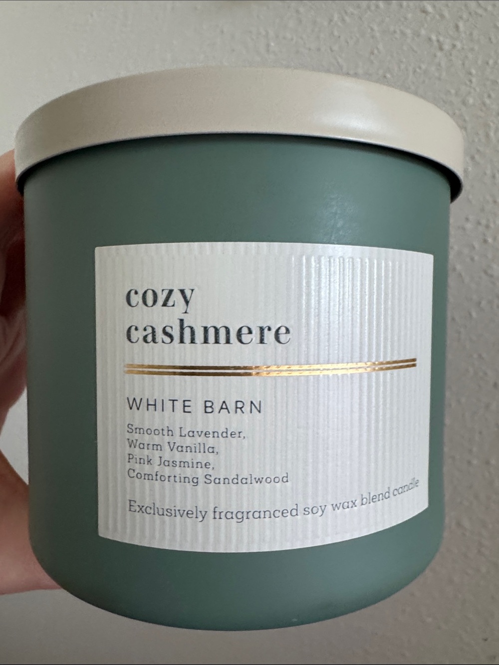 White Barn Cozy Cashmere Candle - 3 Wick New